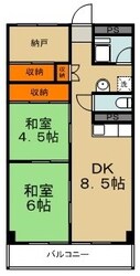 横山三ツ池マンションの物件間取画像